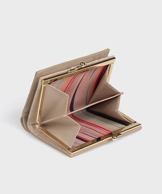 Paul Smith サプルレザー がま口2つ折り財布 カーキ