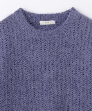 ANY 【洗濯機可】フェザーメッシュニット ロイヤル