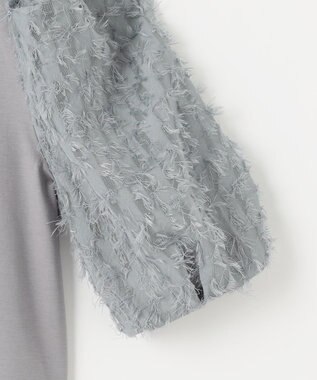 ANY L シルケットスムースジャガードスリーブプルオーバー グレー