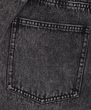 WEGO 【ユニセックス着用ITEM/MLサイズ展開/ウエストゴム】ボクサードッキングデニムショーツ デニムブラック