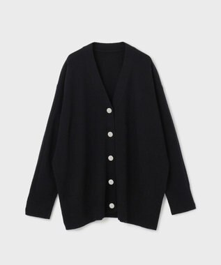 GRACE CONTINENTAL クーマラムニットカーディガン ブラック