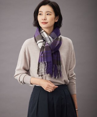 カシミヤチェック マフラー / J.PRESS LADIES | ファッション通販