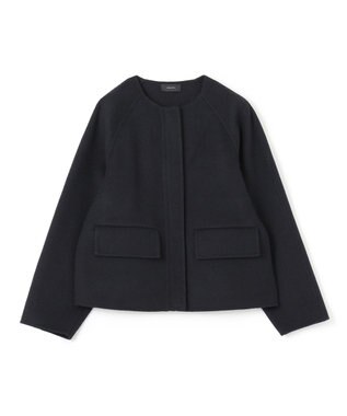 JOSEPH ウーループ　ノーカラーコート Black