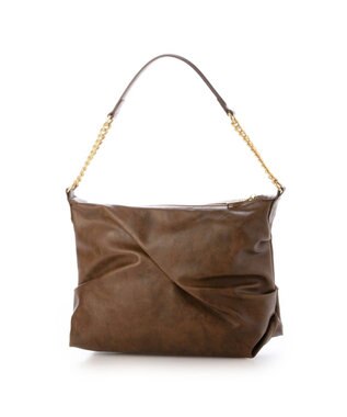 UNBILLION カシュカシュ cachecache / シャーリングキルトチェーンショルダー ブラウン