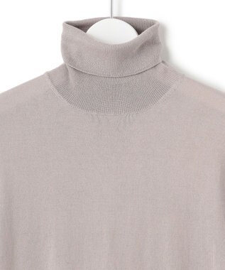 23区 L 【Oggi1月号/CLASSY.11月号掲載】スムージーコットン タートルネック ニット ライトグレー系