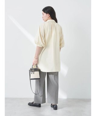 earth music&ecology パフスリーブチュニックブラウス Light Yellow
