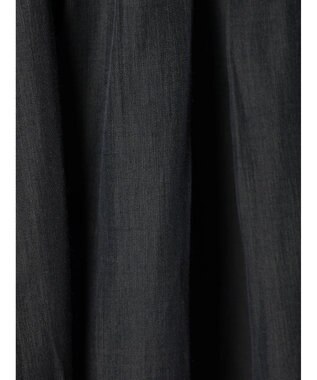 CRAFT STANDARD BOUTIQUE 後リボン切替ギャザーチュニックブラウス Charcoal Gray