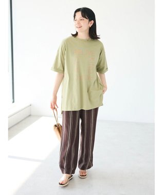 CRAFT STANDARD BOUTIQUE シルケット天竺　スクエアＰＴ　ＢＩＧ　Ｔｅｅ　Ｓ／Ｓ Light Khaki