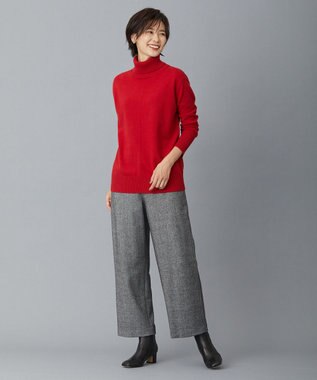 J.PRESS LADIES クラシカルツイード＆ヘリンボン セミワイド パンツ ブラック系5