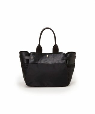 TOPKAPI 【Breath TOPKAPI】RIPPLE リプル ナイロン コンビ ベルト デザイン トートバッグ ブラック