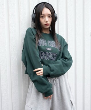 WEGO 【暖かい/裏起毛】裏起毛グラフィックスウェット 柄1