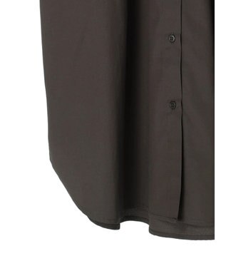 Green Parks ミドル丈シャツワンピースII Charcoal Gray