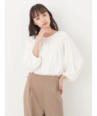 earth music&ecology パフスリーブカットソー Ivory