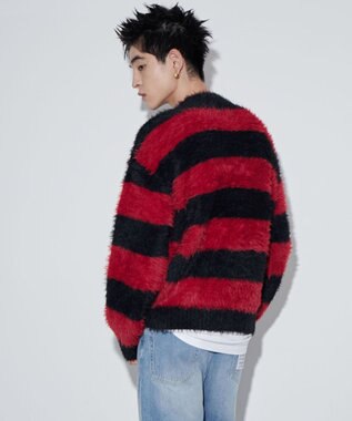 WEGO 【ユニセックスITEM着用】フェザーボーダープルオーバー レッドボーダー
