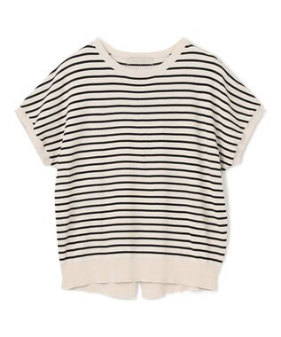 UNFILO スゴ機能 コンパクトニットT グレージュ×ブラック