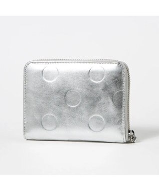 UNBILLION ペルケ perche / ドット型押しラウンドパームフィット財布 シルバー