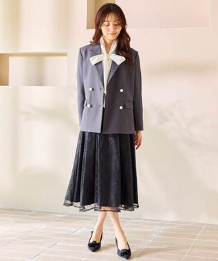 Feroux 【新色追加・洗える】ボリューム リボンタイ ブラウス アイボリー系