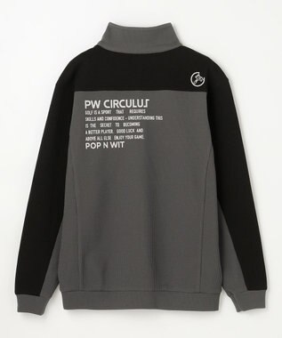 PW CIRCULUS 今が旬トップス！【ドライな肌触り / UV遮蔽率98.9% UVカット / ストレッチ】【MEN】ワッフルハーフジップトップス  ゴルフ グレー系