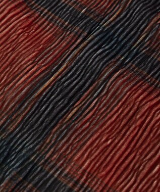 Green Parks 楊柳ベロアチェックＩラインスカート Red