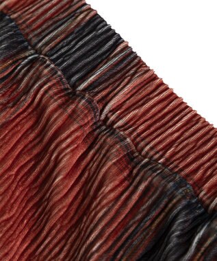 Green Parks 楊柳ベロアチェックＩラインスカート Red