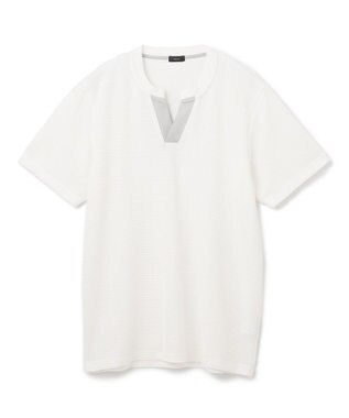 JOSEPH HOMME タックリップルジャージー　キーネック ホワイト系