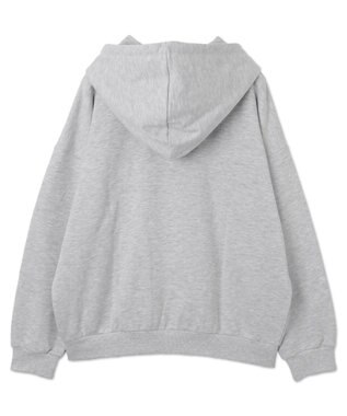 WEGO 【ユニセックス着用ITEM】ワッペンロゴZIPパーカー アッシュグレー