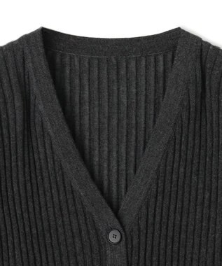 uncrave シアーストライプニット ドルマンカーディガン チャコール