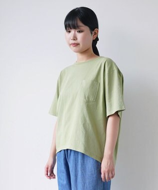 caqu caqu x good on short sleeve pocket tee リラックスフィットポケットTシャツ R.olive