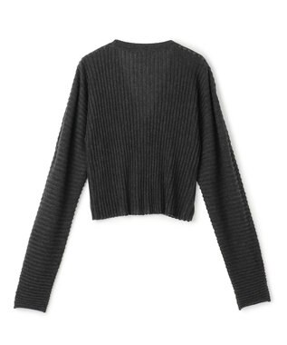 uncrave シアーストライプニット ドルマンカーディガン チャコール