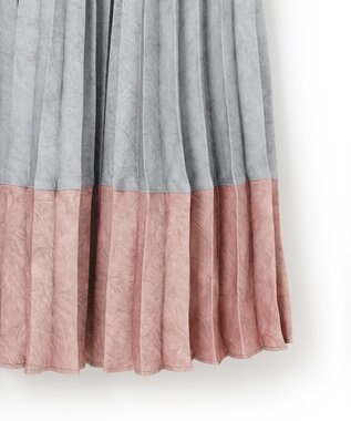 J.PRESS YORK STREET 【WOMEN】カラーブロック ロングプリーツスカート ブルー系1