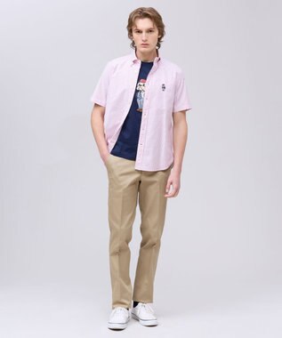 J.PRESS MEN 端正で快適【ストレッチ / オンオフ兼用】トリコチン ステムテーパード パンツ_26年モデル ベージュ系