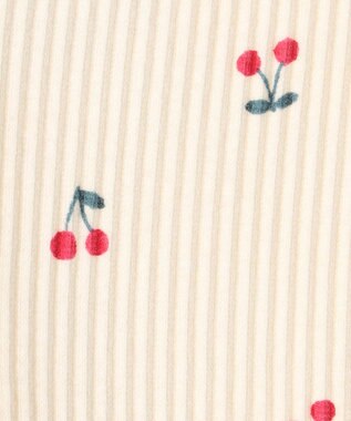 ANY KIDS 総柄テレコ レギンス エクリュ×サクランボ