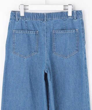 J.PRESS LADIES コットンリネン 7oz デニム セミワイド パンツ ユーズド系