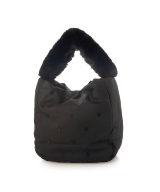 UNBILLION カシュカシュ cachecache / エコファーワンハンドルドット刺繍トート ブラック