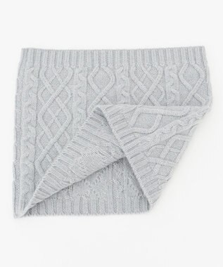 J.PRESS LADIES 【WEB限定・洗える】VICTORIAアランニット ネックウォーマー ライトグレー系