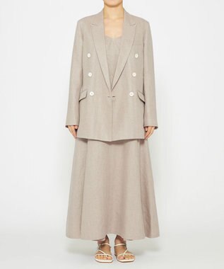 uncrave ヘリンボーン リネン ワンピース（uncrave WHITE） フラックスA