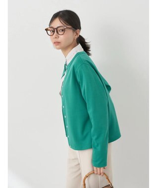 earth music&ecology パールスナップボタンカーディガン Green