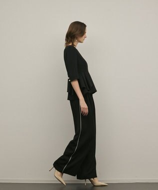 GRACE CONTINENTAL トリアセタックワイドパンツ ブラック