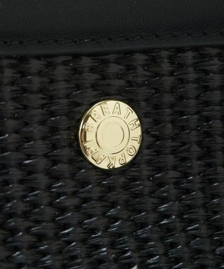 TOPKAPI 【Breath TOPKAPI】サングラスホルダー付き レザーコンビ カゴバッグ L ブラック