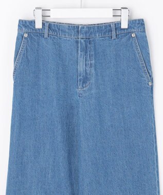 J.PRESS LADIES コットンリネン 7oz デニム セミワイド パンツ ユーズド系