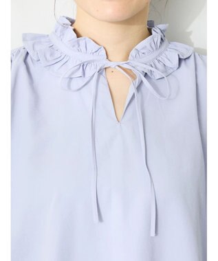 CRAFT STANDARD BOUTIQUE デシンフリル刺繍スリーブブラウス Purple