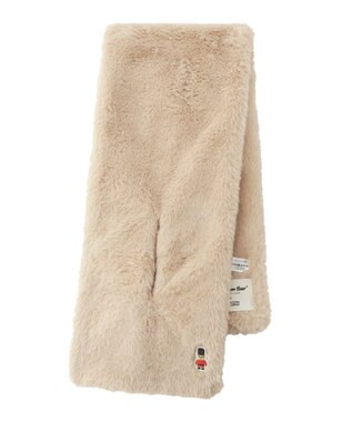 MOONBAT MACKINTOSH PHILOSOPHY バッキンガムベア付きフェイクファーマフラー ベージュ