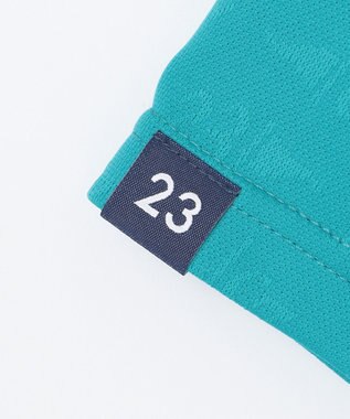 23区GOLF 【MEN】【吸水速乾・UVケア】ロゴジャガード 半袖ポロシャツ ターコイズブルー系