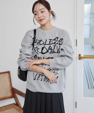 WEGO グラフィックニットBIGプルオーバー 柄22