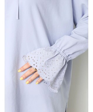 CRAFT STANDARD BOUTIQUE デシンフリル刺繍スリーブブラウス Purple