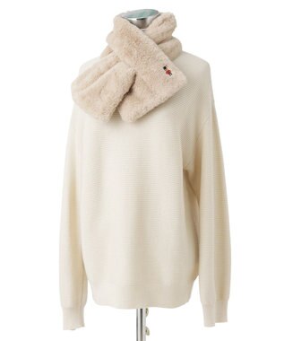 MOONBAT MACKINTOSH PHILOSOPHY バッキンガムベア付きフェイクファーマフラー ベージュ