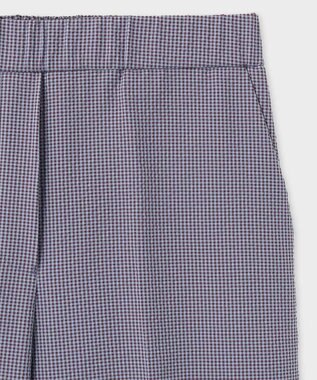 Paul Smith 【洗える】シアサッカー ワイドパンツ グレイッシュブルー