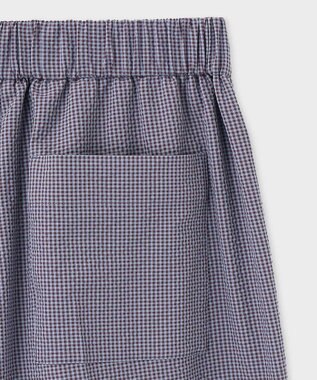 Paul Smith 【洗える】シアサッカー ワイドパンツ グレイッシュブルー