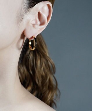 susui 【doughnut】フープピアス L (YGMRR)_片耳 イエローゴールド/ミラー