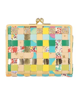 tsumori chisato CARRY エポネコメッシュ 2つ折り財布 がま口 グリーン